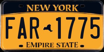 NY license plate FAR1775