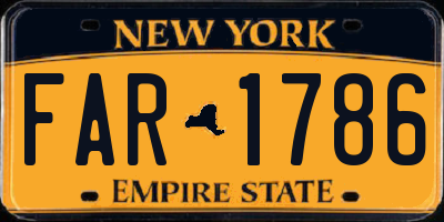 NY license plate FAR1786
