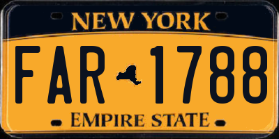 NY license plate FAR1788