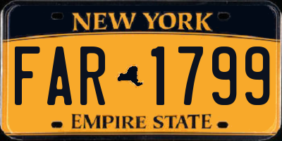 NY license plate FAR1799