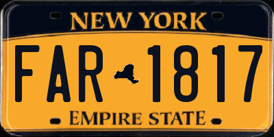 NY license plate FAR1817