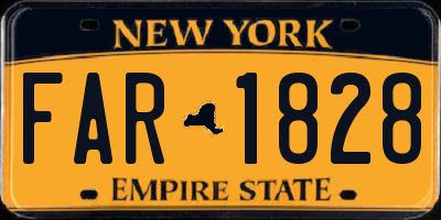 NY license plate FAR1828