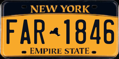 NY license plate FAR1846