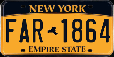 NY license plate FAR1864