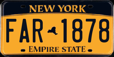 NY license plate FAR1878