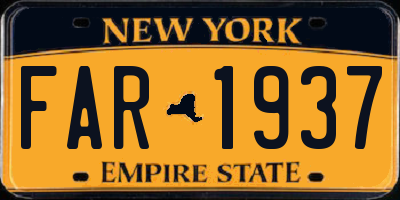 NY license plate FAR1937