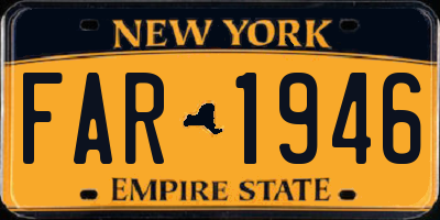 NY license plate FAR1946
