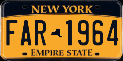 NY license plate FAR1964