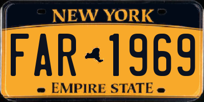 NY license plate FAR1969