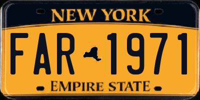 NY license plate FAR1971