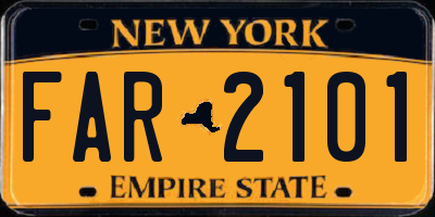 NY license plate FAR2101