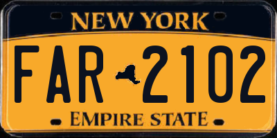 NY license plate FAR2102