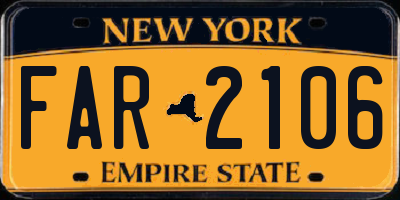 NY license plate FAR2106
