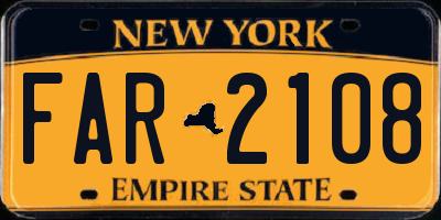 NY license plate FAR2108