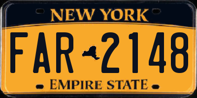NY license plate FAR2148