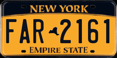 NY license plate FAR2161