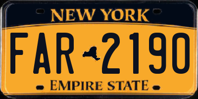 NY license plate FAR2190