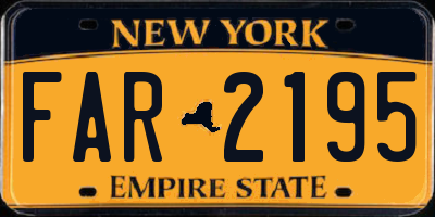 NY license plate FAR2195