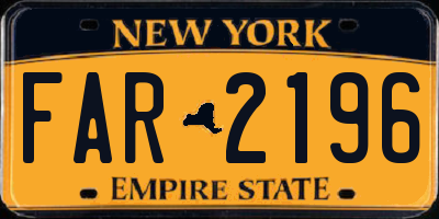 NY license plate FAR2196