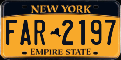 NY license plate FAR2197