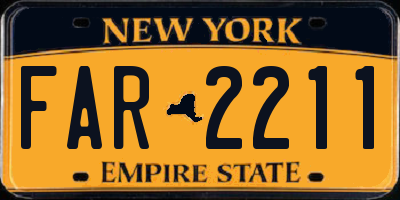 NY license plate FAR2211
