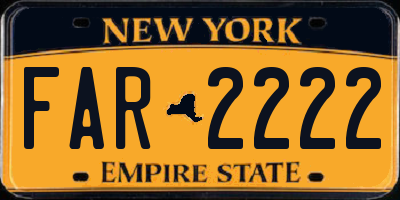 NY license plate FAR2222