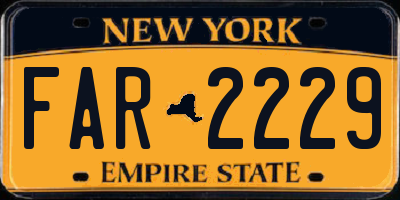 NY license plate FAR2229