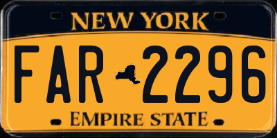 NY license plate FAR2296