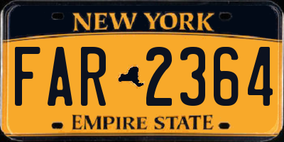 NY license plate FAR2364