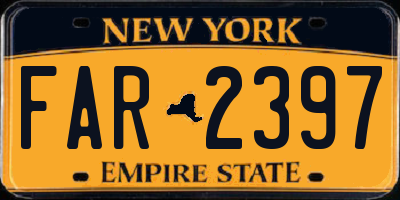 NY license plate FAR2397