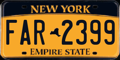 NY license plate FAR2399