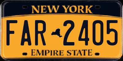 NY license plate FAR2405