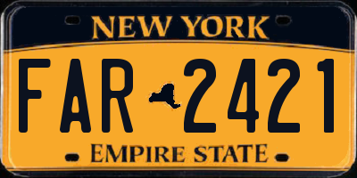 NY license plate FAR2421