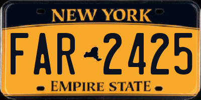 NY license plate FAR2425