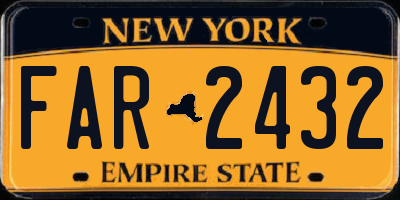 NY license plate FAR2432