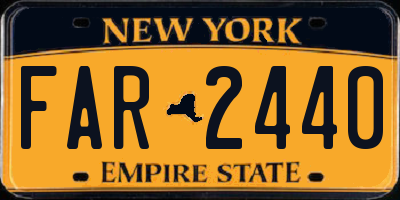 NY license plate FAR2440