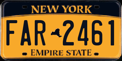 NY license plate FAR2461