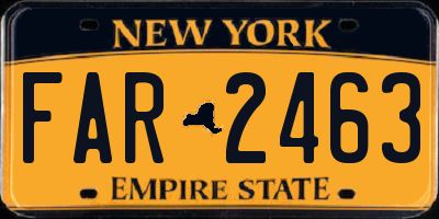 NY license plate FAR2463