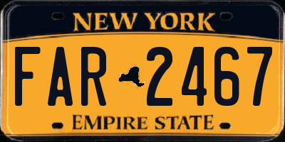 NY license plate FAR2467