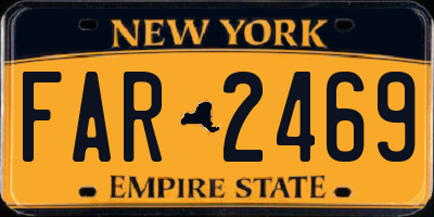 NY license plate FAR2469