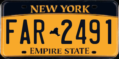 NY license plate FAR2491