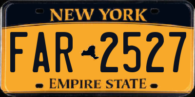 NY license plate FAR2527