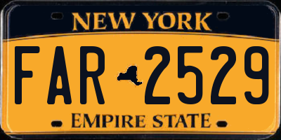 NY license plate FAR2529