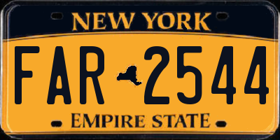 NY license plate FAR2544