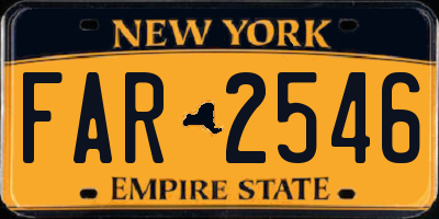 NY license plate FAR2546