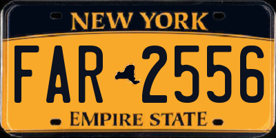 NY license plate FAR2556