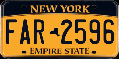 NY license plate FAR2596
