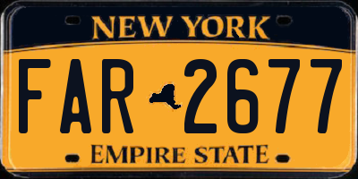 NY license plate FAR2677