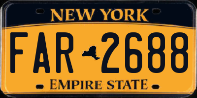 NY license plate FAR2688