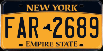 NY license plate FAR2689